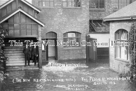 NO 1143 - The Flood At Walkergate, Newcastle Upon Tyne 1913