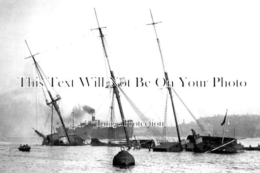 NO 1155 - Wellesey Training Ship, North Shields After Fire