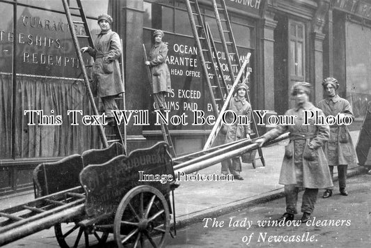 NO 1170 - The Lady Window Cleaners, Newcastle Upon Tyne c1915