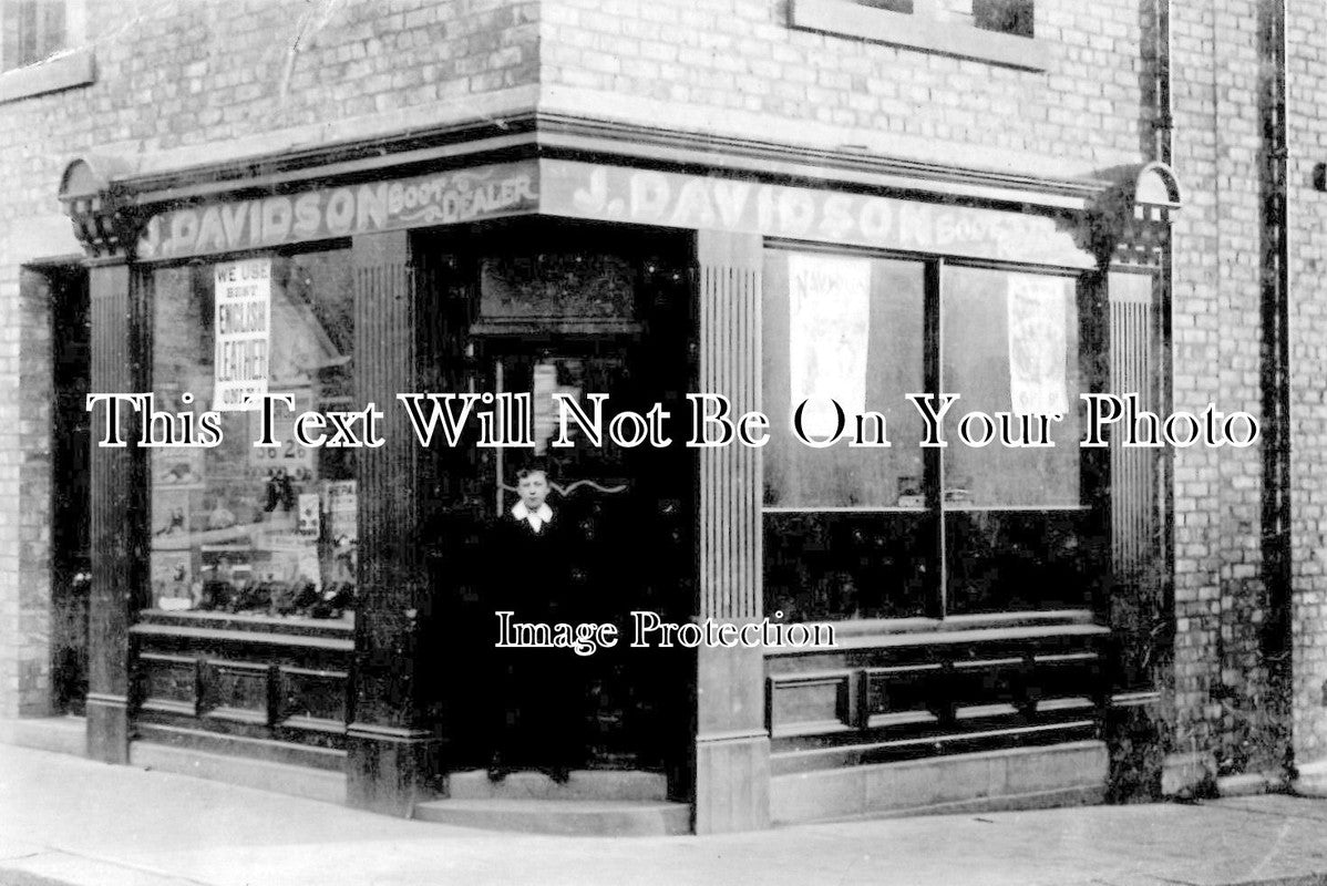 NO 1222 - J Davidson Boot Dealer Shop Front, Northumberland c1908