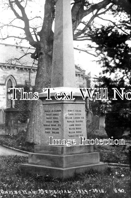 NO 1227 - Cambo War Memorial, Cambo, Morpeth, Northumberland c1926