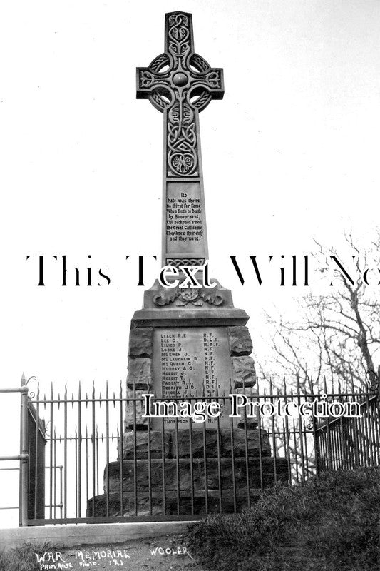 NO 1229 - The War Memorial, Wooler, Northumberland