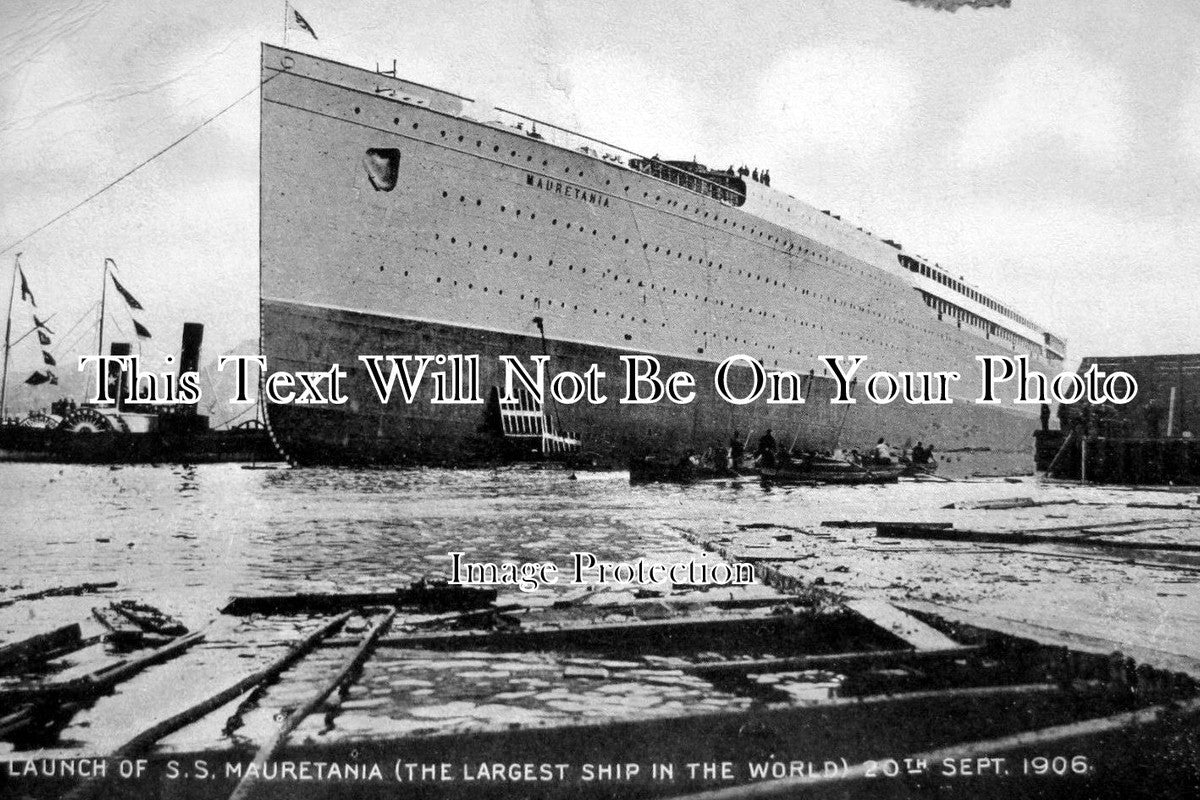 NO 125 - Launch Of SS Mauretania At Swan Hunter Wallsend, Northumberland 1906