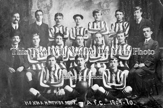 NO 1277 - Hexham Thursday AFC Football Team, Northumberland 1910