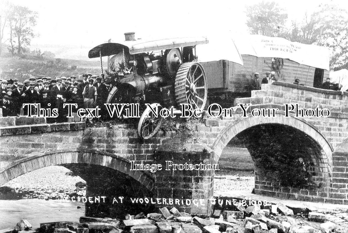 NO 1280 - Accident At Wooler Bridge, Berwick, Northumberland c1908