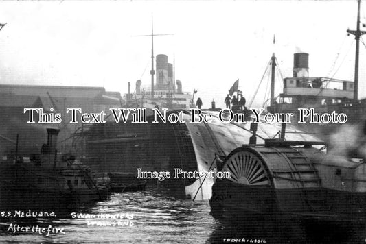 NO 1335 - SS Meduana Fire, Wallsend, Northumberland