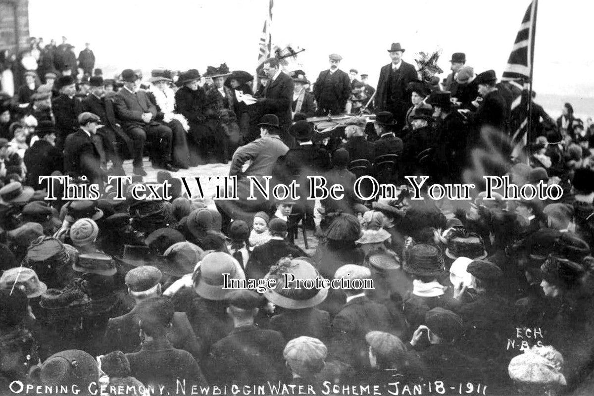 NO 1341 - Opening Of Water Scheme, Newbiggen, Northumberland 1911