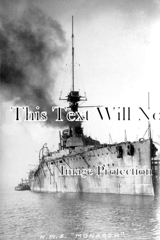 NO 1376 - HMS Monarch After Launch, Newcastle Upon Tyne