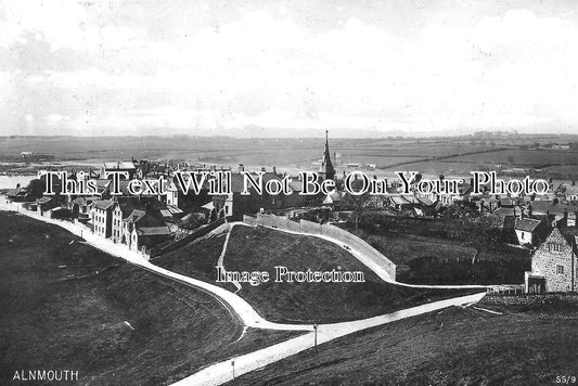 NO 1382 - Alnmouth View Of Town, Northumberland c1914
