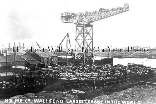 NO 1383 - Worlds Largest Crane, Wallsend, Tyneside, Northumberland 1909
