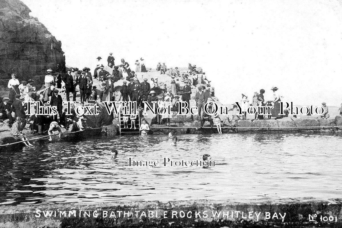 NO 1403 - Swimming Bath, Table Rocks, Whitley Bay, Newcastle c1913