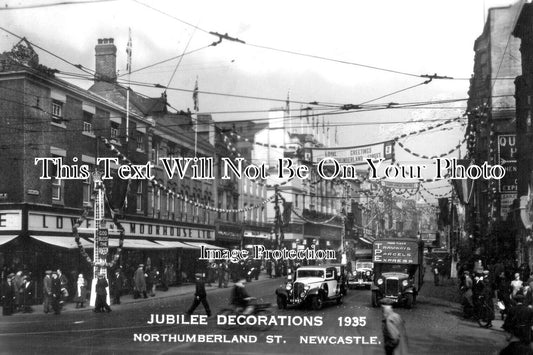 NO 1407 - Silver Jubilee Decorations, Newcastle Upon Tyne, Northumberland 1935