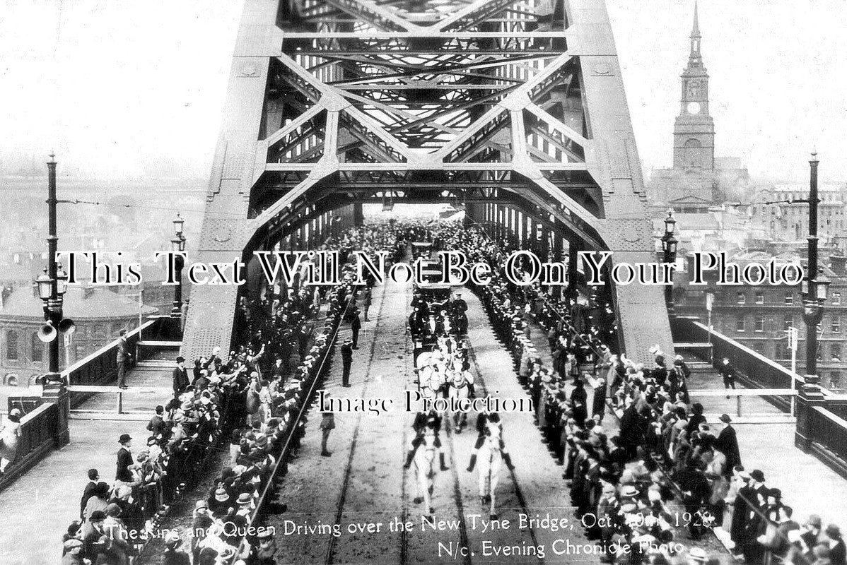 NO 1410 - Royal Procession Over The Tyne Bridge, Newcastle, Northumberland 1928