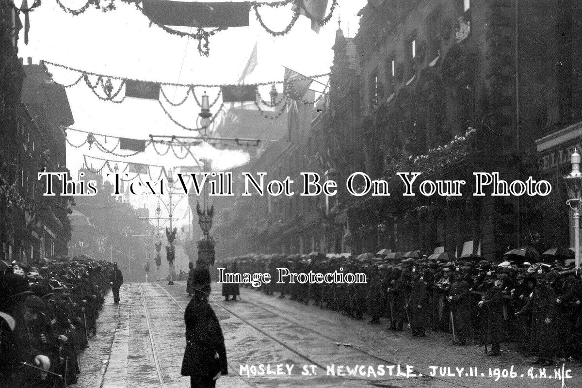 NO 1438 - Mosley Street Decorations, Royal Visit, Newcastle Upon Tyne 1906
