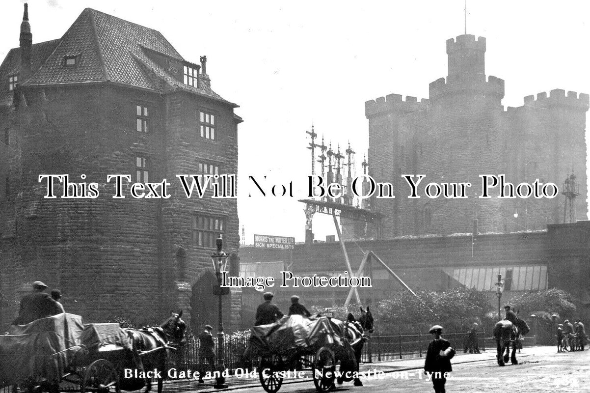 NO 1439 - Black Gate & Old Castle, Newcastle Upon Tyne c1913