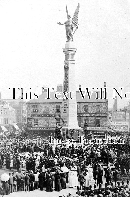 NO 1448 - Crowds At The War Memorial, Newcastle, Northumberland c1908