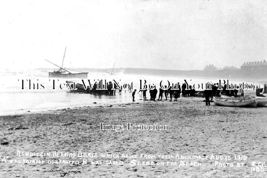 NO 1541 - Herring Boats Broken Free, Newbiggin, Northumberland