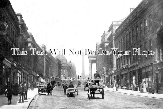 NO 1552 - Grey Street & Monument, Newcastle Upon Tyne c1907
