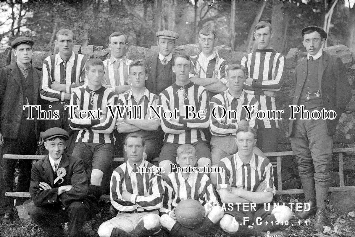 NO 1598 - Craster United Amateur Football Club Team, Northumberland 1910