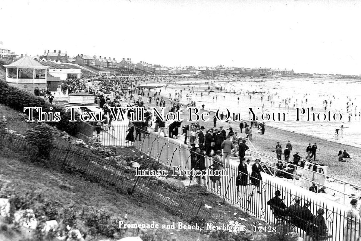NO 1603 - Promenade & Beach, Newbiggin By The Sea, Northumberland
