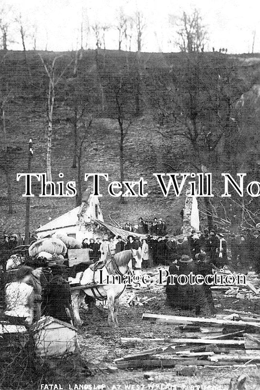 NO 1665 - Fatal Landslip, West Wylam, Tyne & Wear, Northumberland 1910