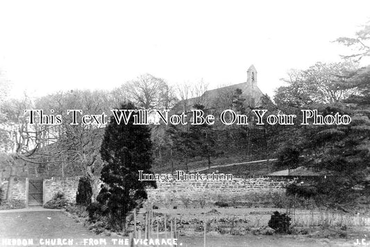 NO 1666 - Heddon Church From The Vicarage, Northumberland