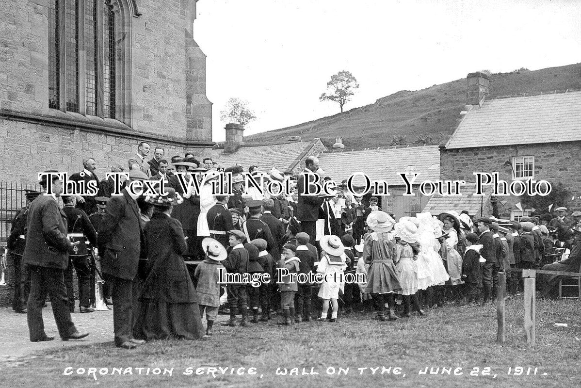 NO 1722 - Coronation Service, Wall On Tyne, Hexham, Northumberland 1911