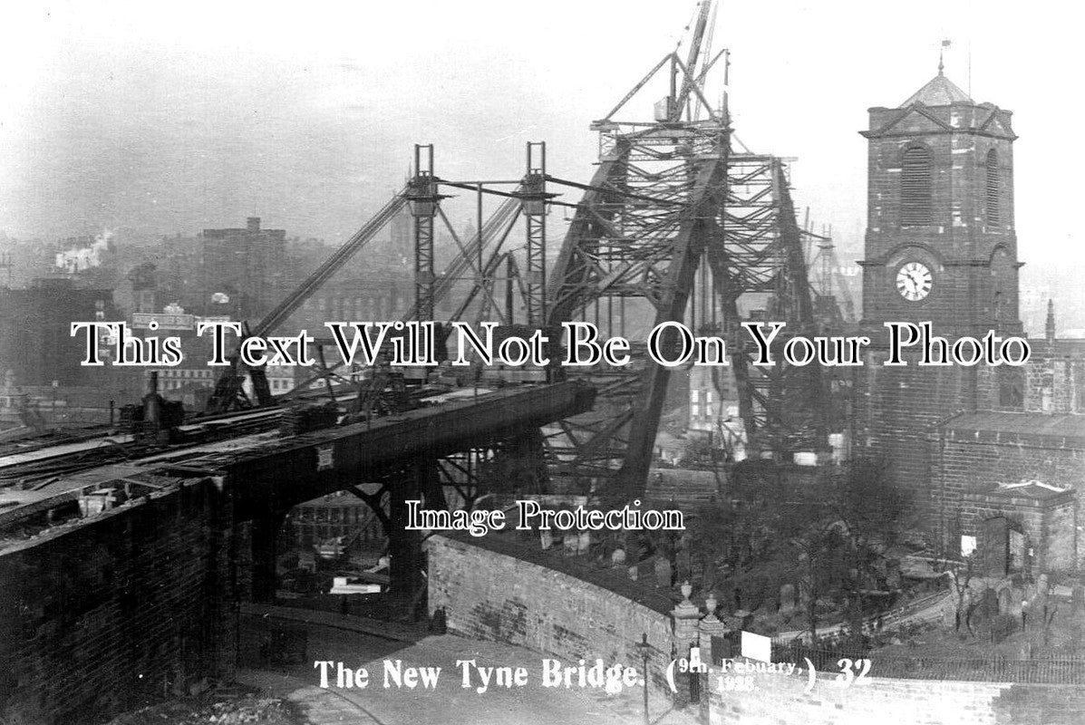 NO 1732 - The New Tyne Bridge, Newcastle Upon Tyne, Northumberland 1928