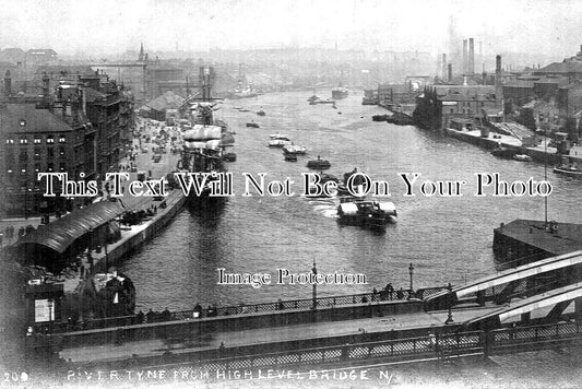 NO 1752 - River Tyne From High Level Bridge, Newcastle Upon Tyne