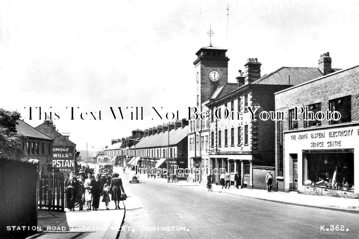 NO 1755 - Station Road Looking West, Ashington, Northumberland