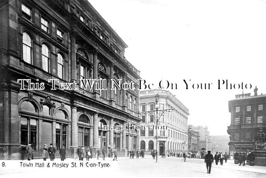 NO 1787 - Town Hall & Mosley Street, Newcastle On Tyne, Northumberland
