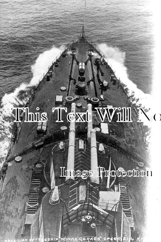 NO 1824 - Brazil Navy Battleship Minas Geraes, Northumberland
