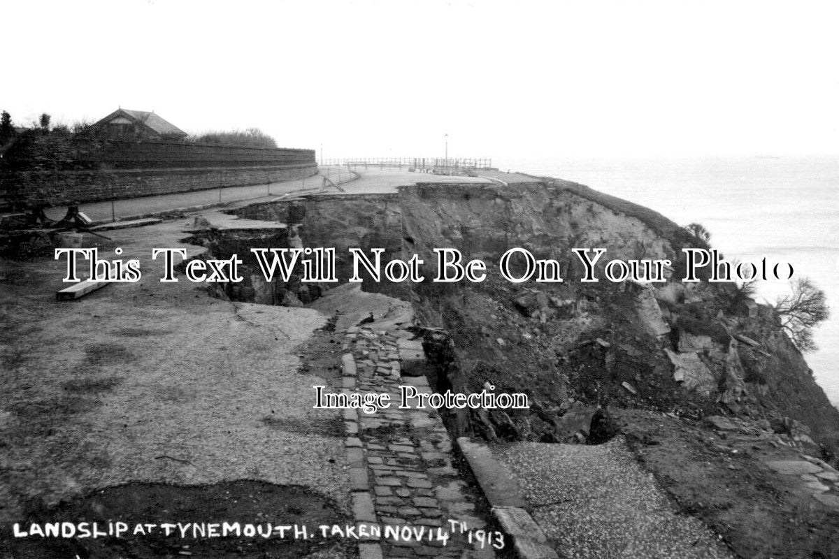 NO 1841 - Landslip At Tynemouth, Northumberland 1913