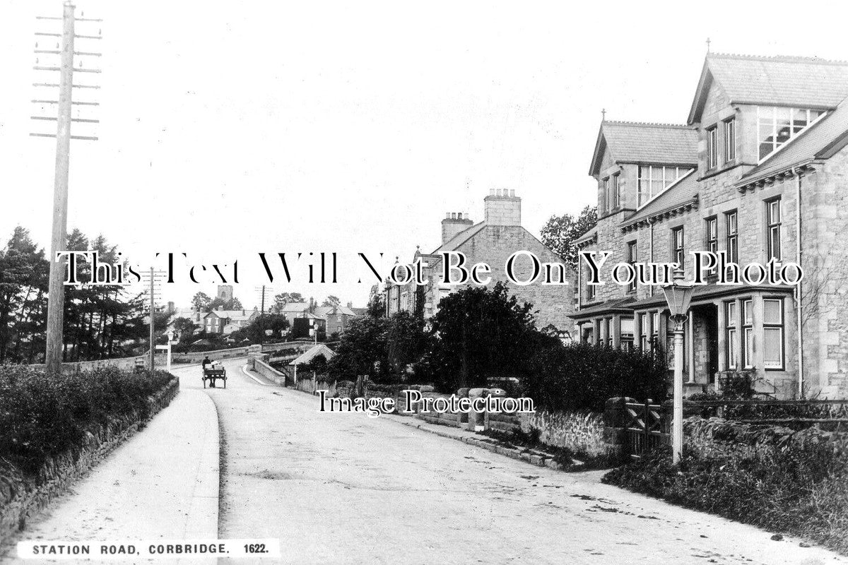 NO 1845 - Station Road, Corbridge, Hexham, Northumberland c1915