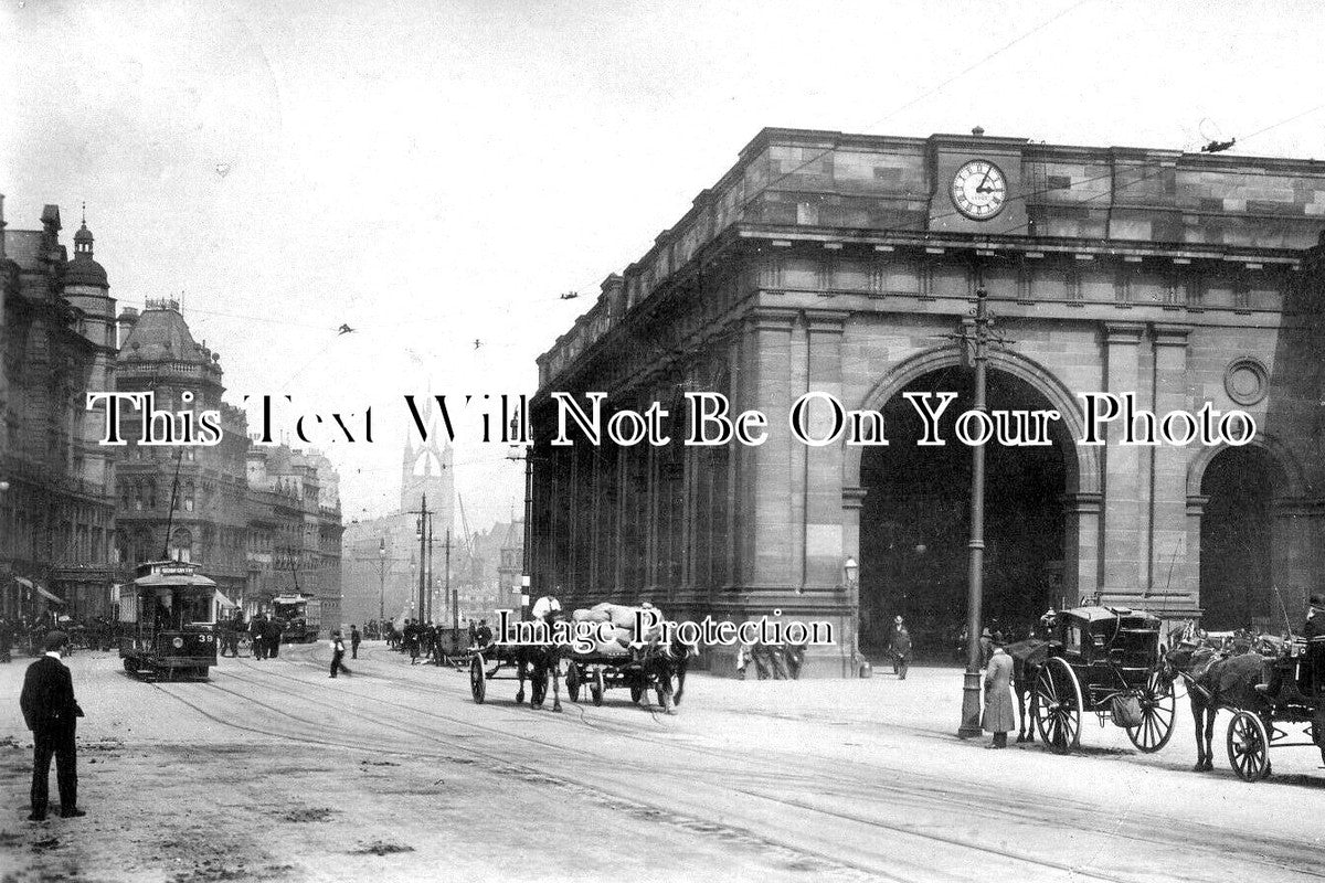 NO 1860 - Central Station, Cabmen, Newcastle Upon Tyne c1907