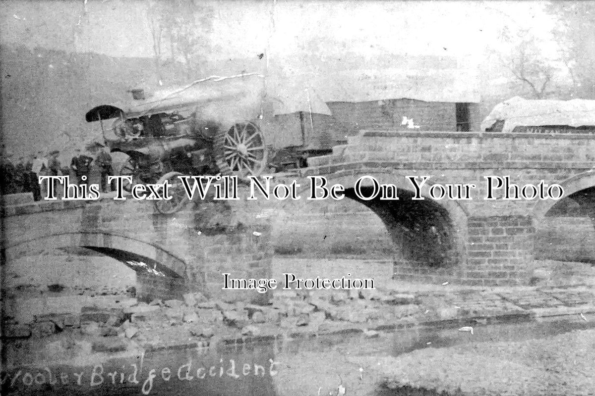 NO 1879 - Steam Traction Engine Accident, Wooler Bridge, Northumberland