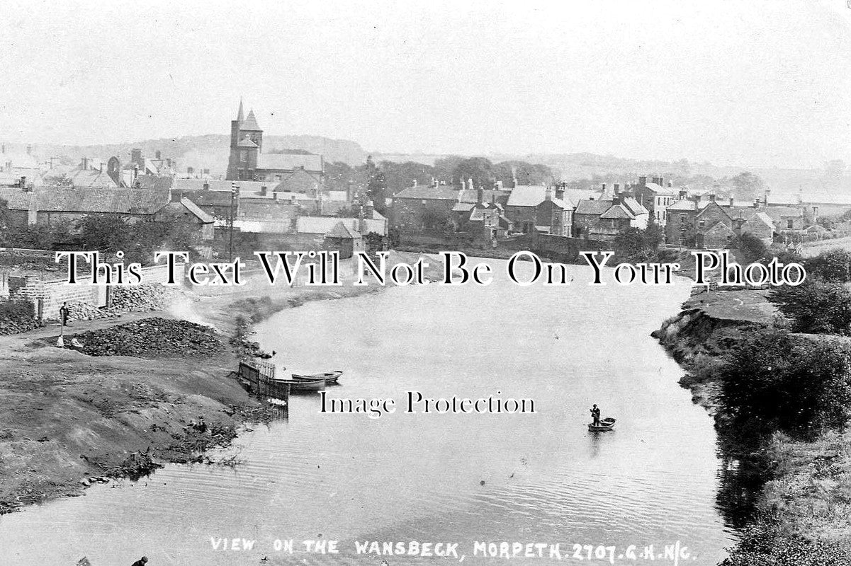 NO 19 - View On The Wansbeck, Morpeth, Northumberland c1908