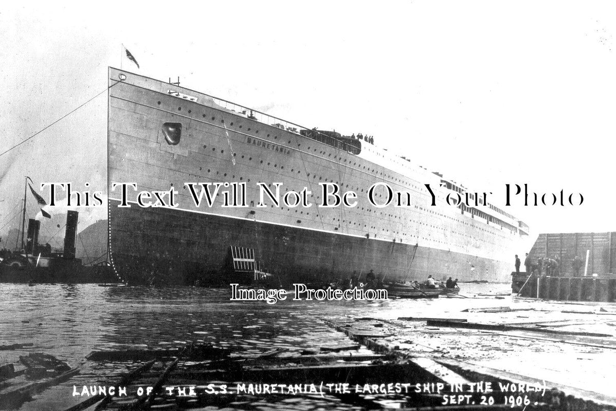 NO 1940 - Launch Of SS Mauretania, Wallsend, Newcastle Upon Tyne 1906