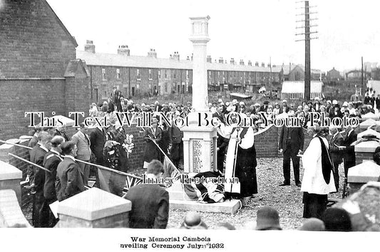 NO 1965 - War Memorial Unveiling, Cambois, Northumberland 1932