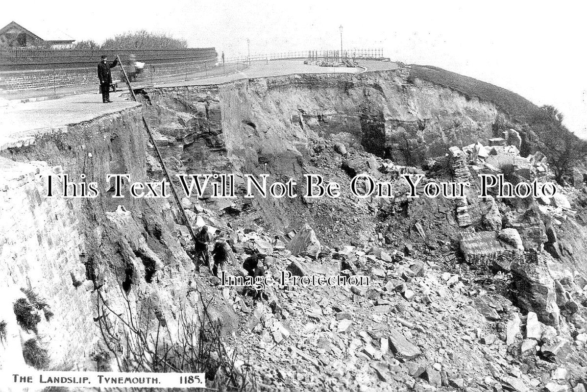 NO 1969 - The Landslip, Tynemouth, North Shields, Newcastle Upon Tyne c1913