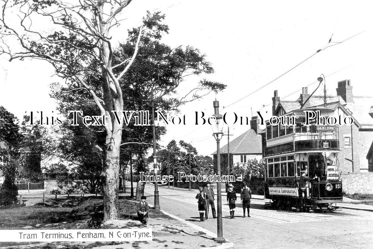 NO 1998 - Tram Terminus, Fenham, Newcastle Upon Tyne c1910