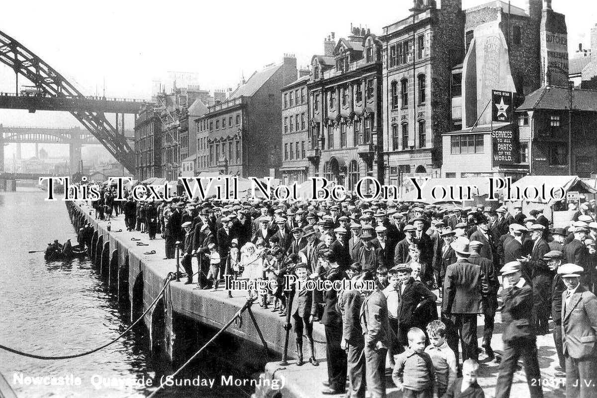 NO 2002 - Newcastle Quayside Sunday Morning, Newcastle Upon Tyne c1931