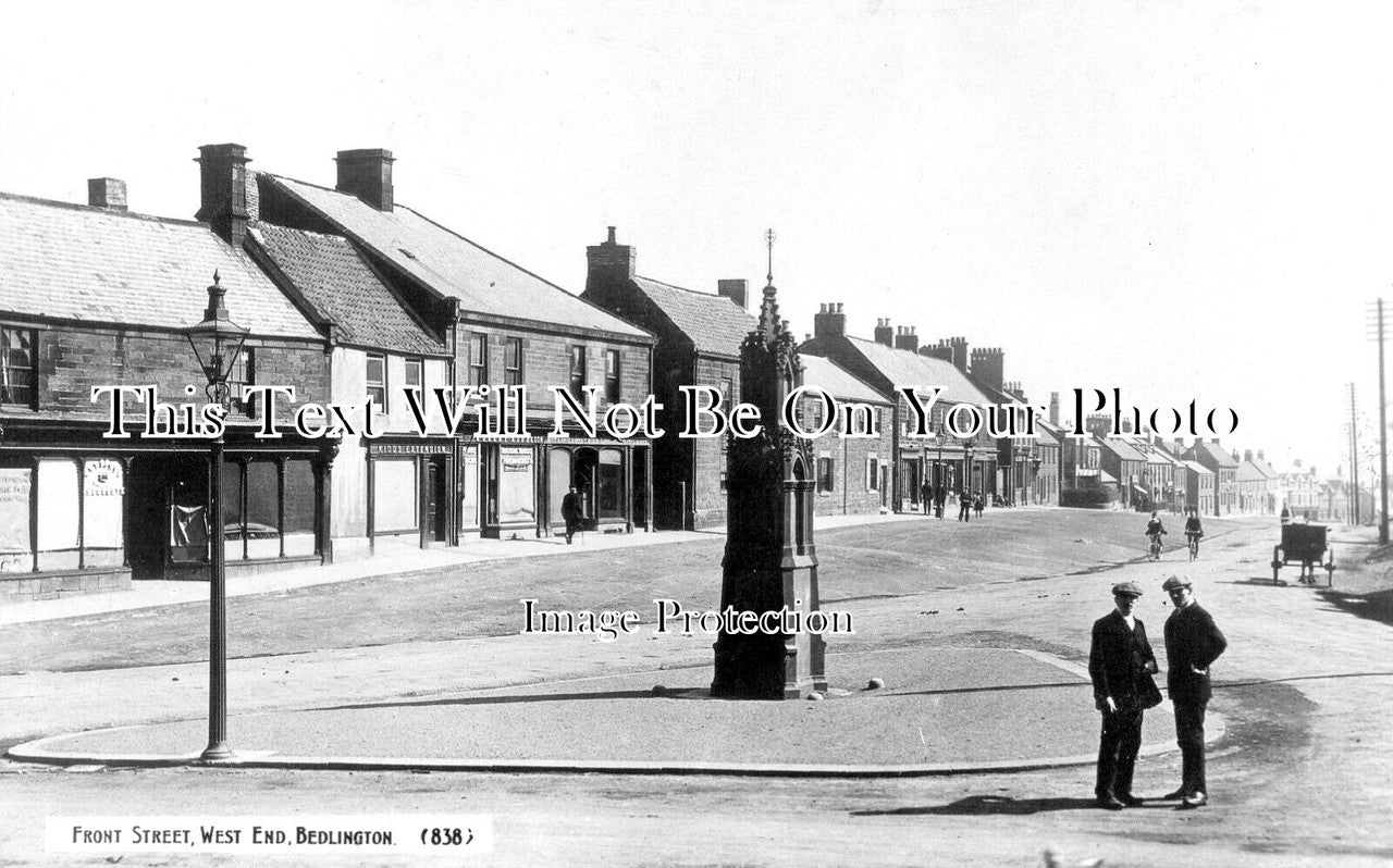 NO 2023 - Front Street, West End, Bedlington, Northumberland c1914