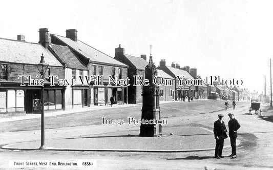 NO 2023 - Front Street, West End, Bedlington, Northumberland c1914