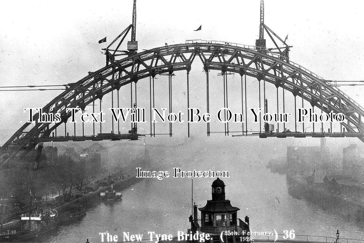 NO 2069 - The New Tyne Bridge, Newcastle Upon Tyne, Northumberland c1928