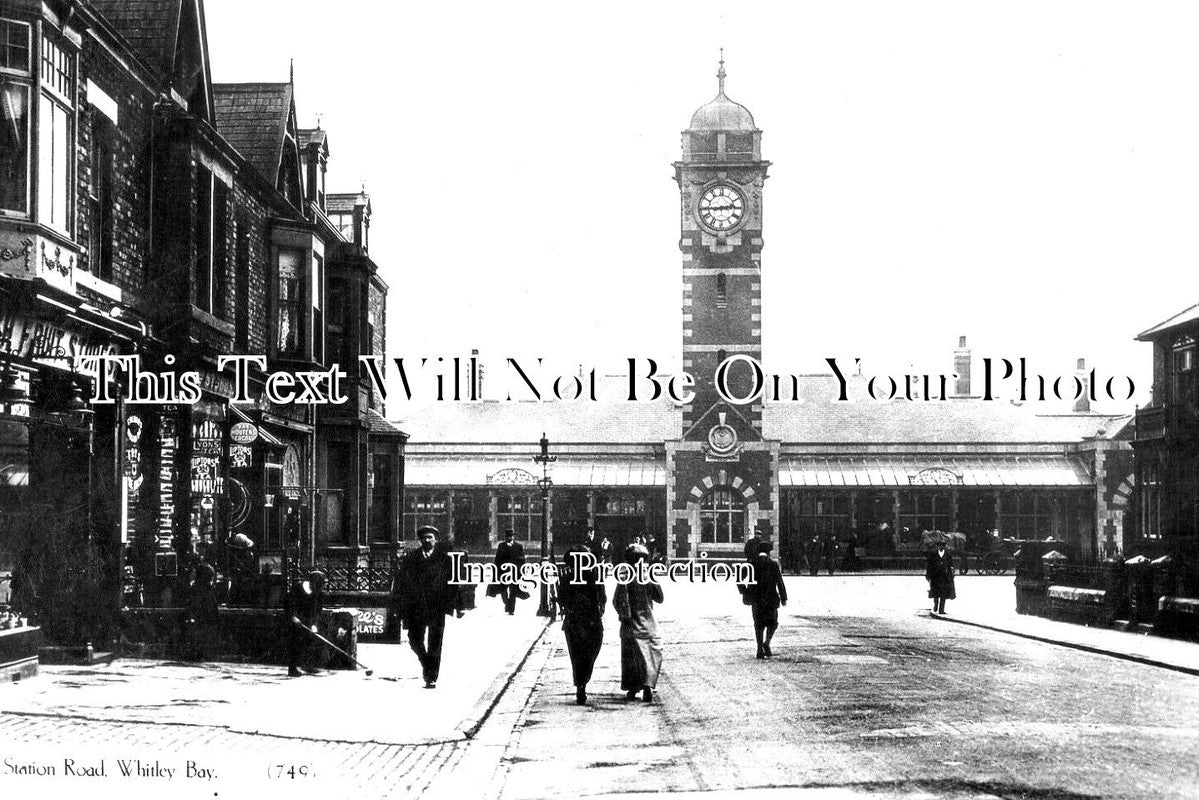 NO 2257 - Station Road, Whitley Bay, North Shields, Newcastle c1919