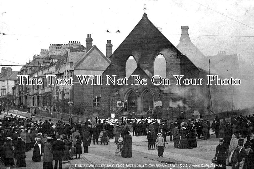 NO 2307 - Fire At Whitley Bay Methodist Church, Northumberland 1903