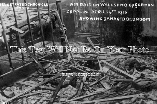 NO 2318 - Air Raid On Wallsend, Northumberland 1915 WW1