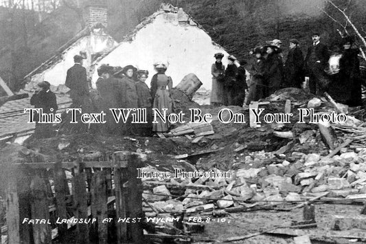 NO 2386 - Fatal Landslip At West Wylam, Northumberland 1910