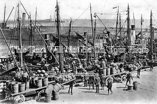 NO 2434 - Fishing Boats, Blyth, Northumberland c1915